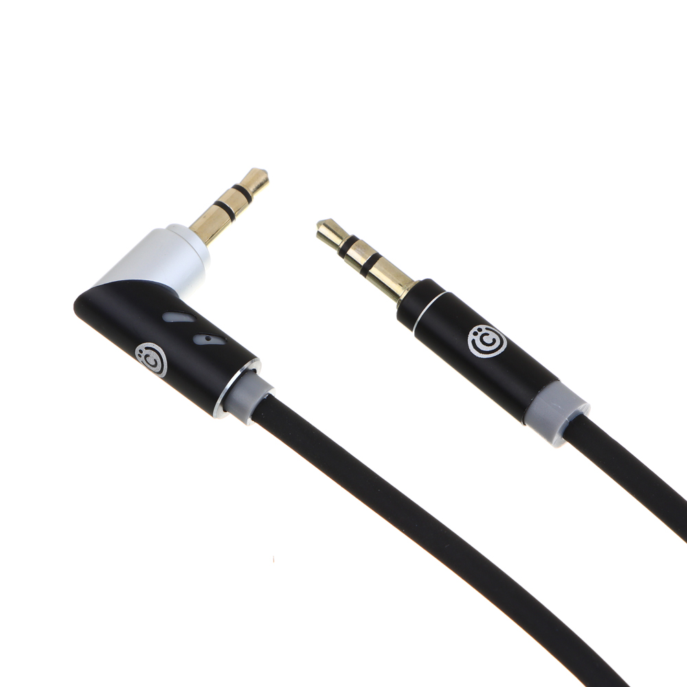 ВСЁГАЗИН Кабель 3.5мм mini Jack-mini Jack, 1м, оплетка TPE, поворотный штекер, пластик, арт.№ 788-047