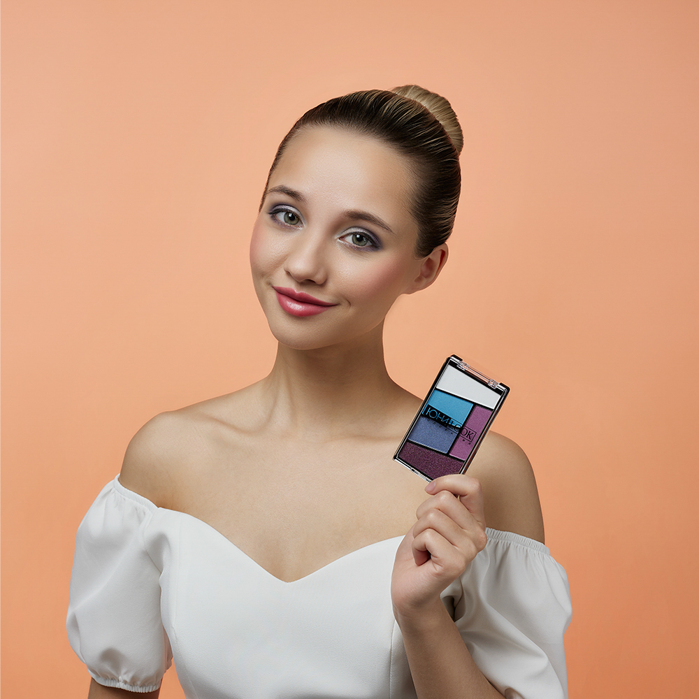 ЮНИLOOK Тени для век, 5-ти цветные 12г, Тон 03, арт.№ 330-097