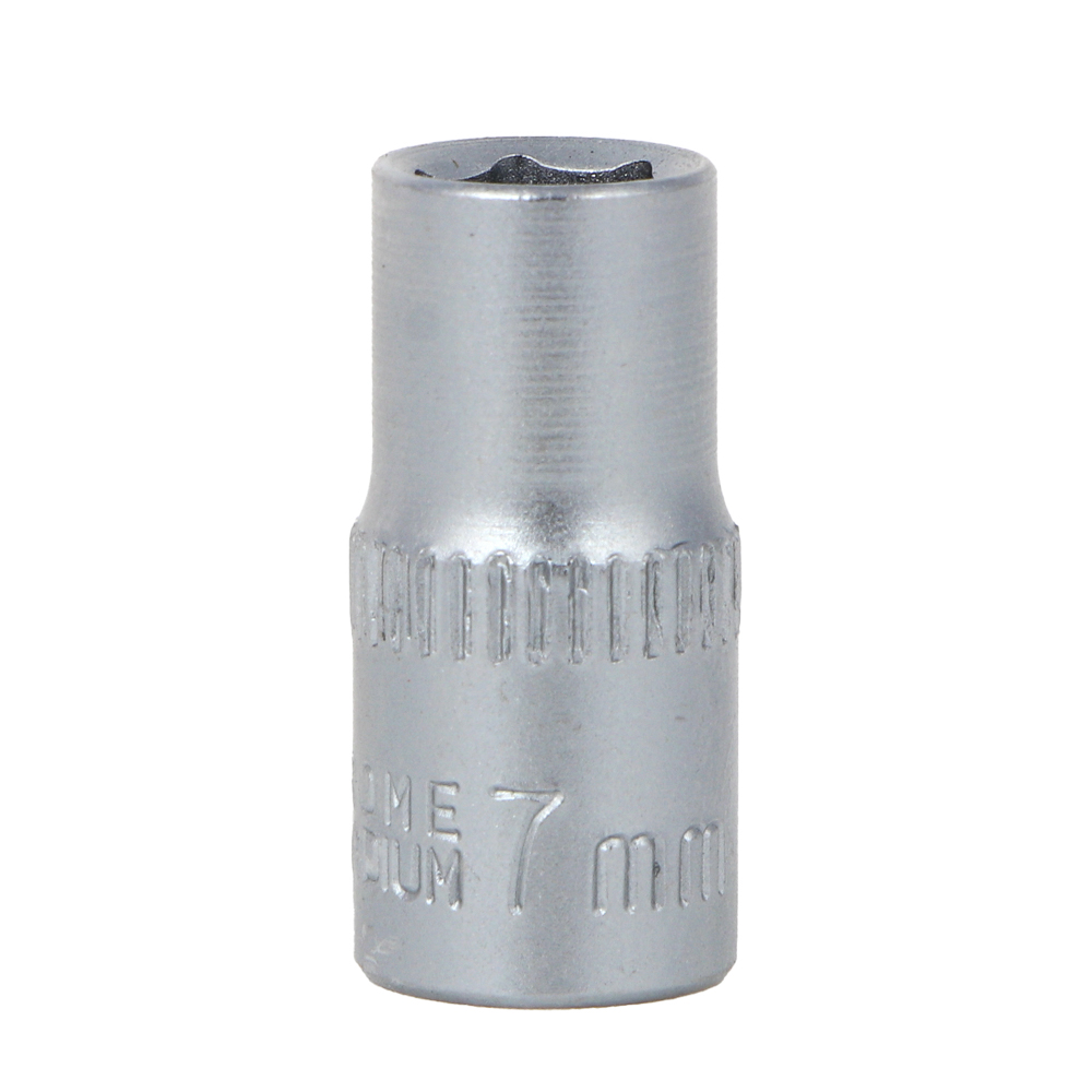 ЕРМАК Головка торцевая, 6 граней, 7 мм, 1/4", хром-ванадий, арт.№ 736-229