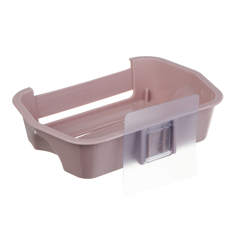 VETTA Classic Мыльница настенная, пластик, 15,5x10x3,5 см, пудровый, арт.№ 478-310