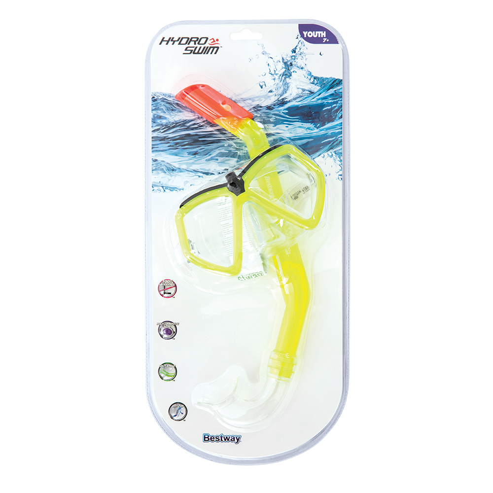 BESTWAY Набор для ныряния Ever Sea (маска, трубка) 7+ (поликарбонат, полипропилен, АБС, ПВХ) 24027, арт.№ 035-005