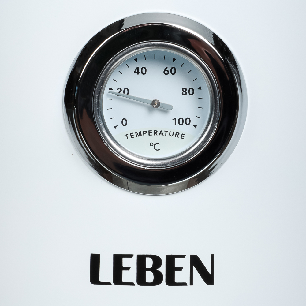 LEBEN Чайник электрический 1,7л, 2200Вт, скрытый нагр.элемент, автооткл., термометр, сталь, арт.№ 291-038
