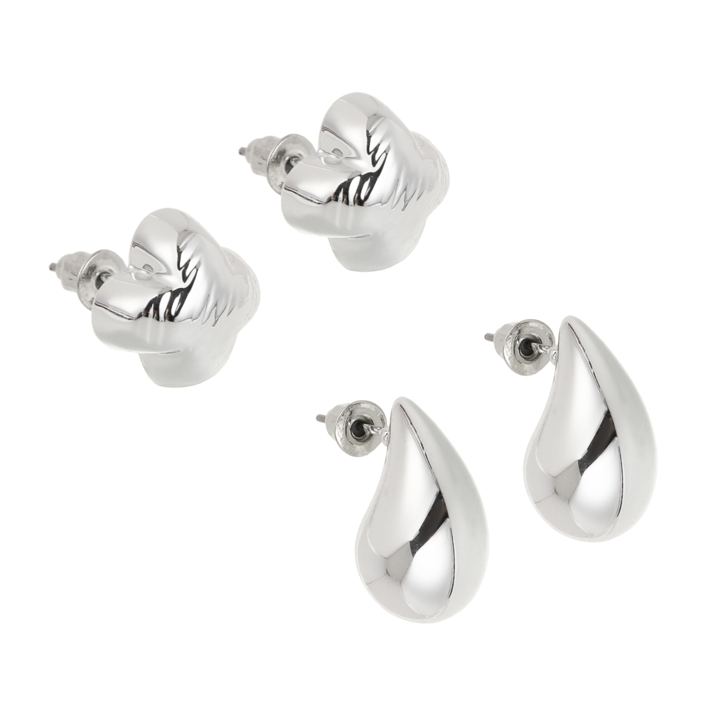 Серьги, тм ЮНИLOOK, сплав, 2 дизайна,  #9, арт.№ 023-085