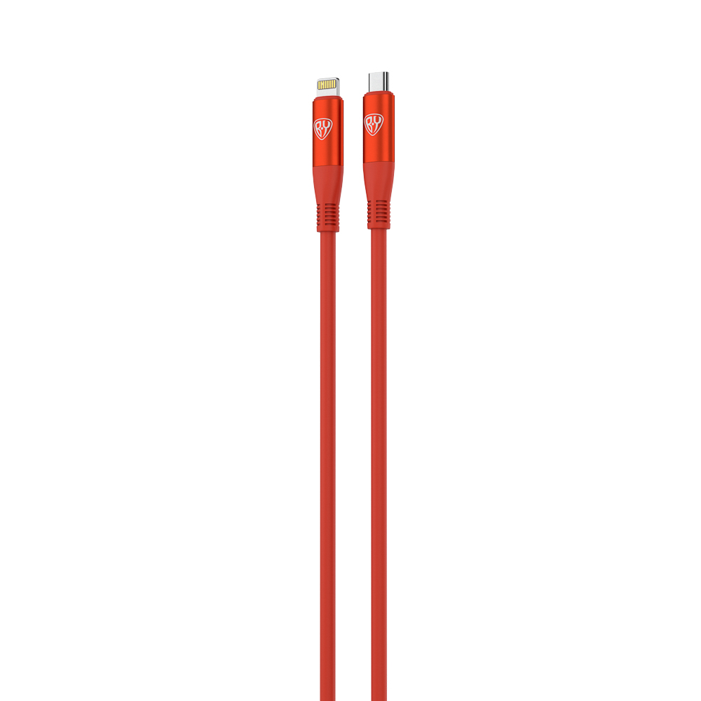 Кабель для зарядки Type C-iP BY Flexi, 1 м, 2,4 А, Быстрая зарядка 22Вт, оранжевый, арт.№ 931-372