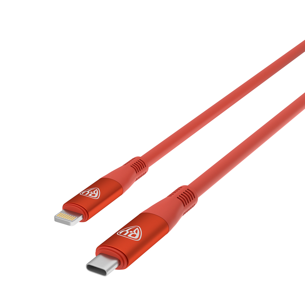 Кабель для зарядки Type C-iP BY Flexi, 1 м, 2,4 А, Быстрая зарядка 22Вт, оранжевый, арт.№ 931-372