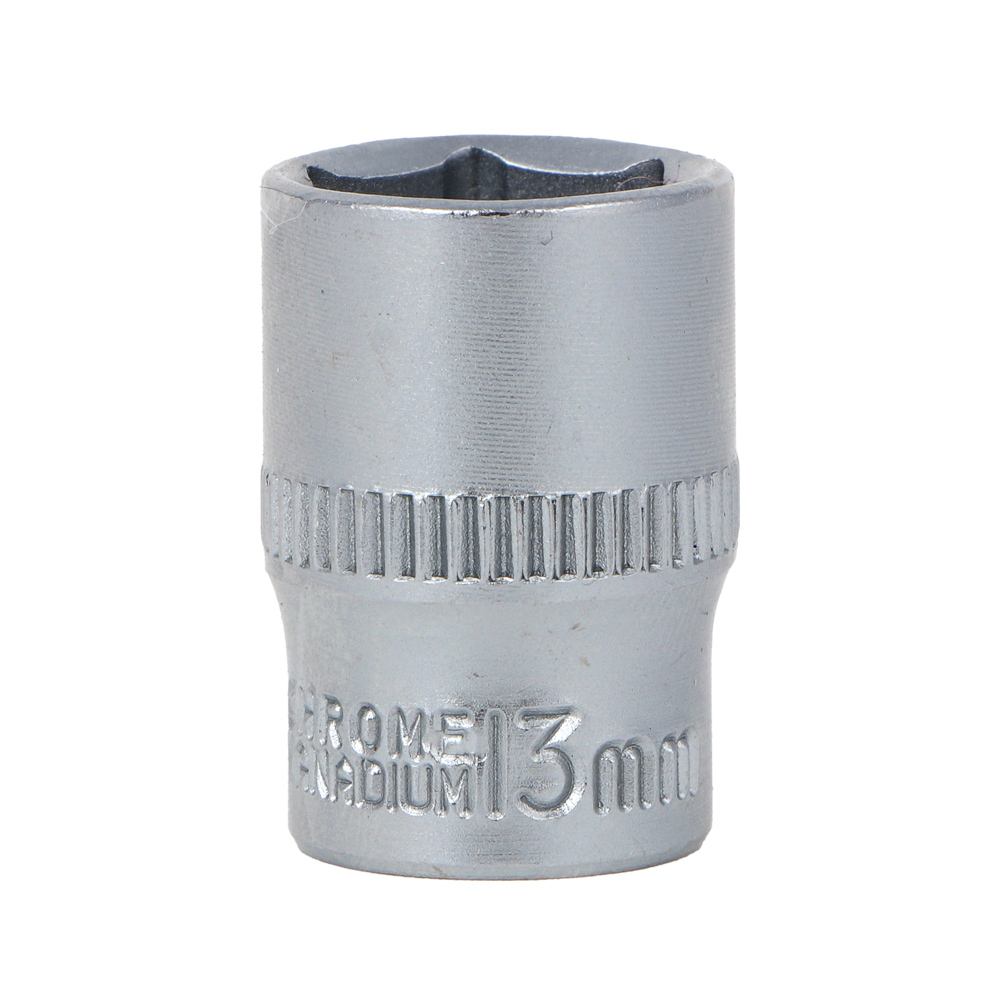 ЕРМАК Головка торцевая, 6 граней, 13 мм, 1/4", хром-ванадий, арт.№ 736-233