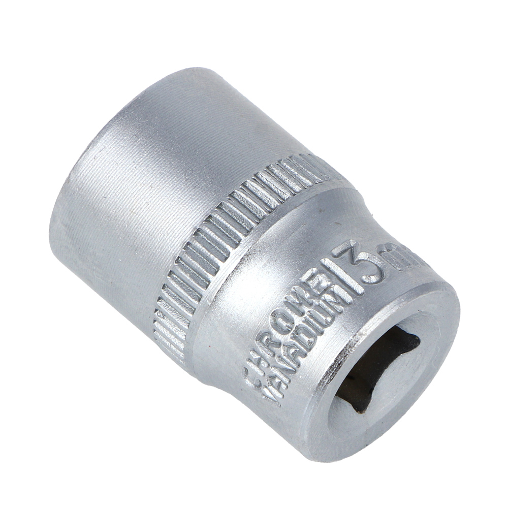 ЕРМАК Головка торцевая, 6 граней, 13 мм, 1/4", хром-ванадий, арт.№ 736-233