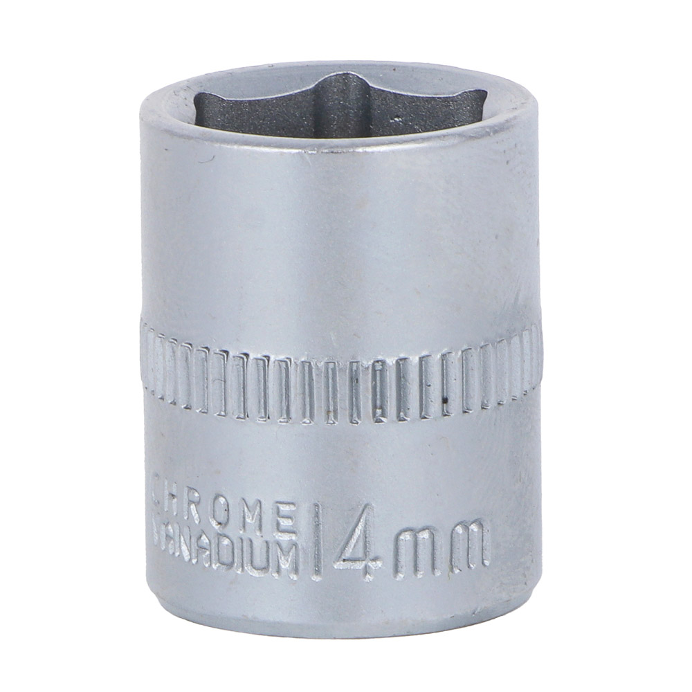 ЕРМАК Головка торцевая, 6 граней, 14 мм, 1/4", хром-ванадий, арт.№ 736-234