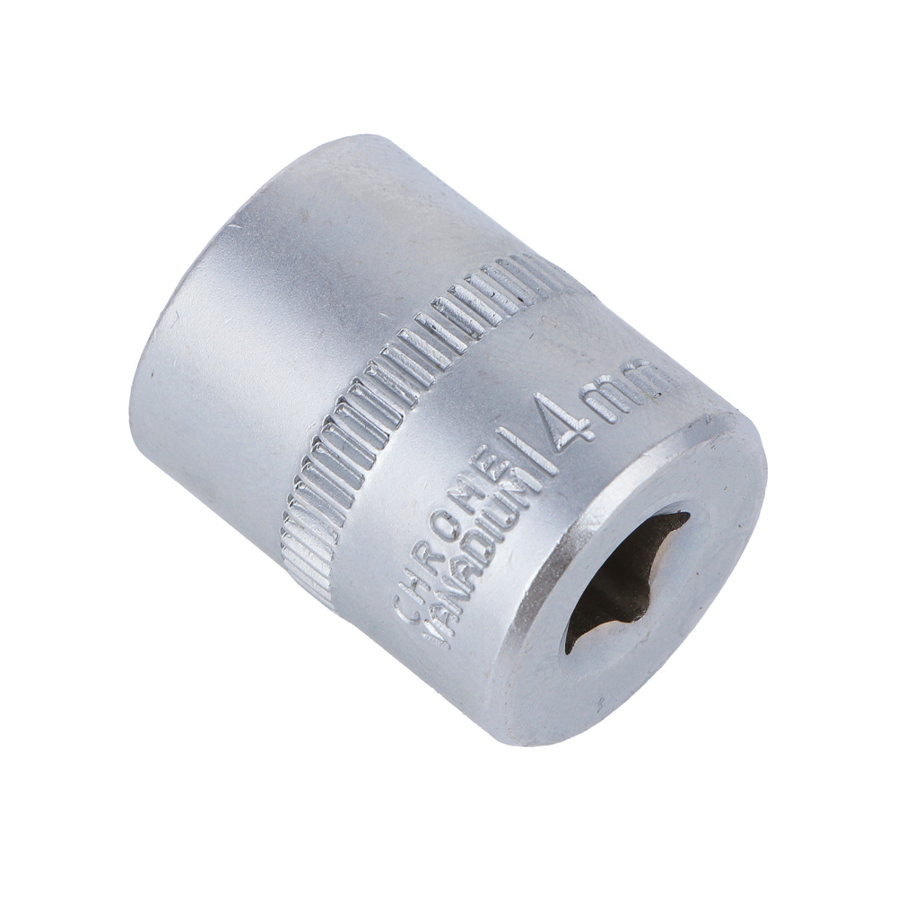 ЕРМАК Головка торцевая, 6 граней, 14 мм, 1/4", хром-ванадий, арт.№ 736-234