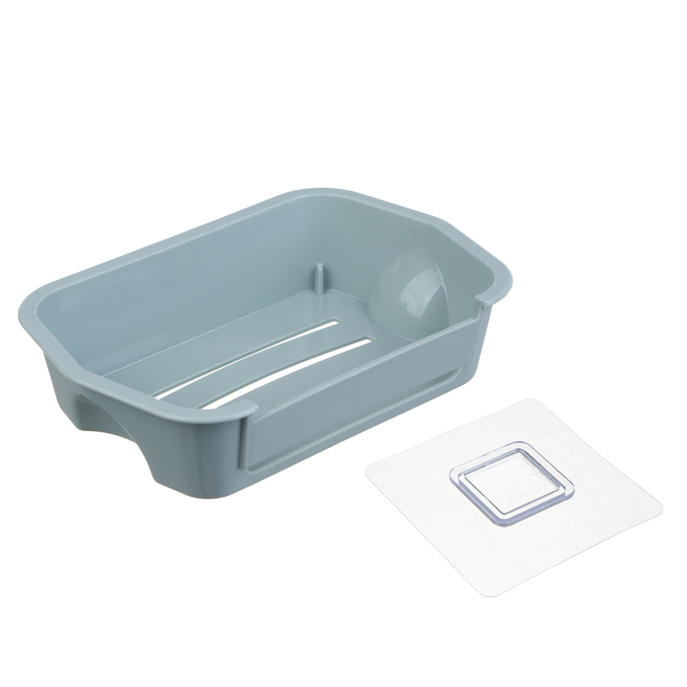 VETTA Classic Мыльница настенная, пластик, 15,5x10x3,5 см, оливковый, арт.№ 478-311