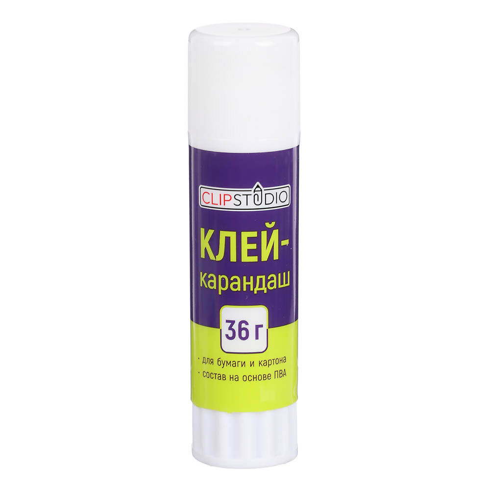 Клей-карандаш ClipStudio 36 грамм, на основе PVA, арт.№ 586-005