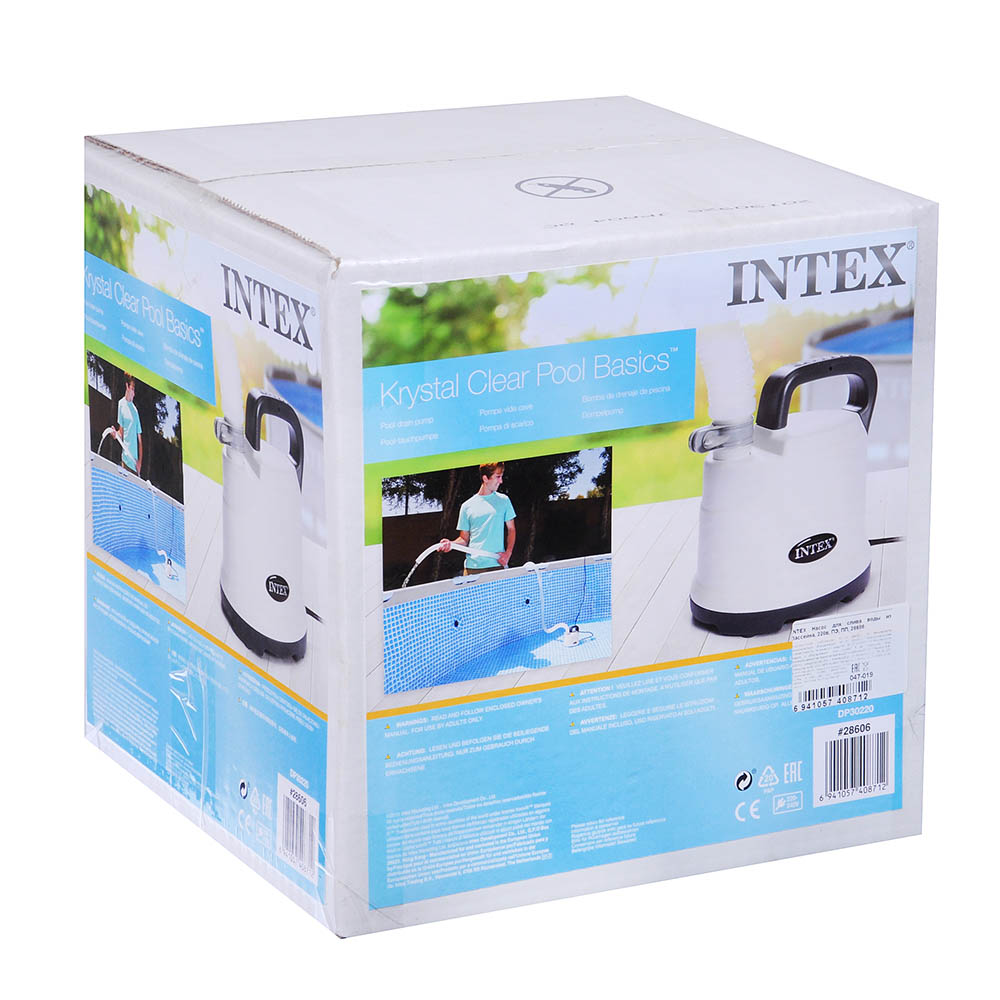 INTEX Насос для слива воды из бассейна, 220-240В, ПЭ, ПП, 28606, арт.№ 047-019