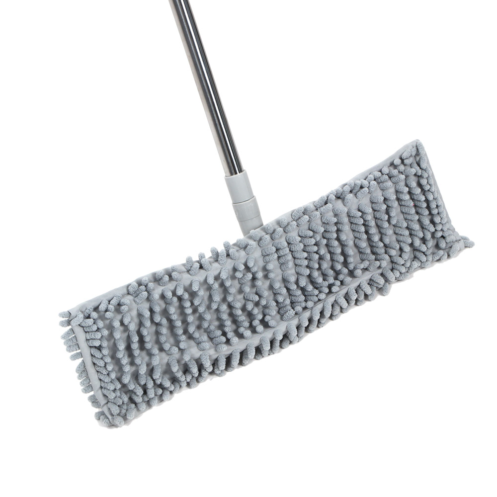 Швабра со сменной насадкой тм VETTA, ручка телескоп. 120см, нерж.сталь, насадка микрофибра 50г/м2, арт.№ 444-269