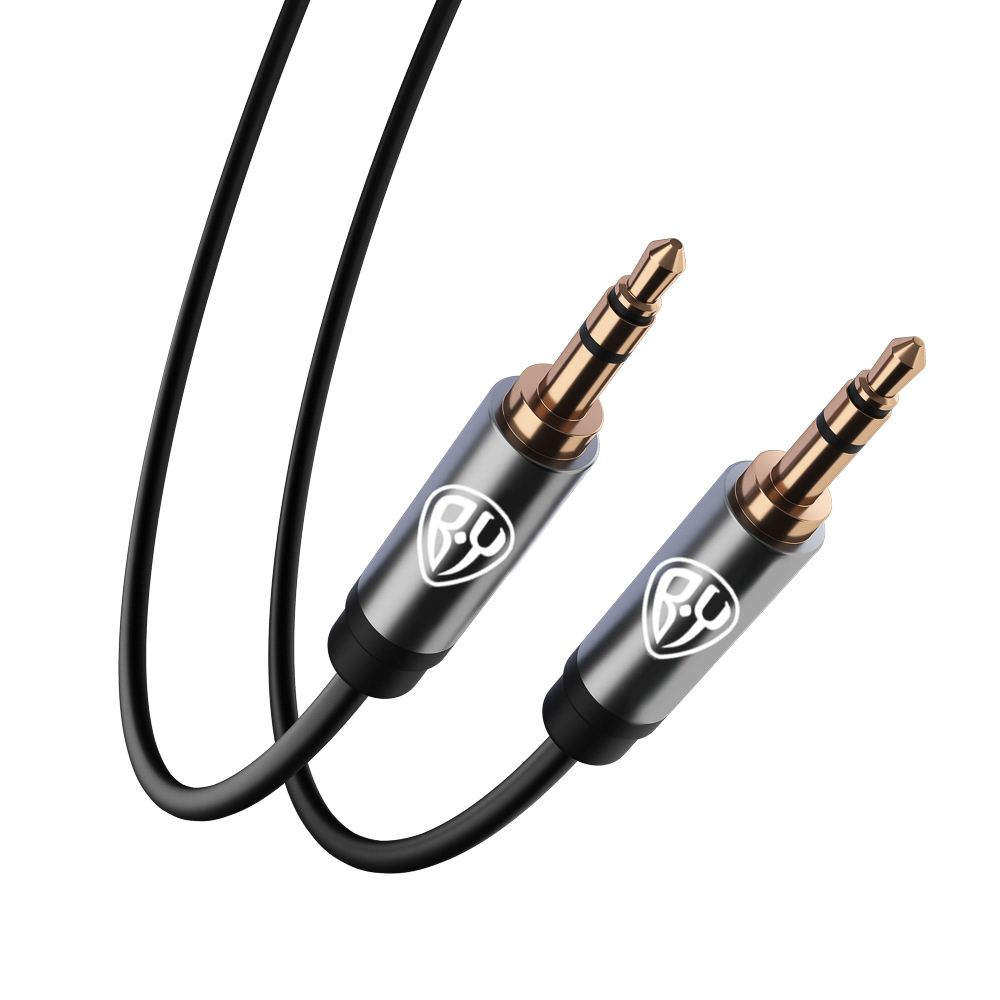 Аудиокабель mini-Jack BY, 1,8м, позолоч.никелир., медь, оплётка ПВХ, арт.№ 470-066