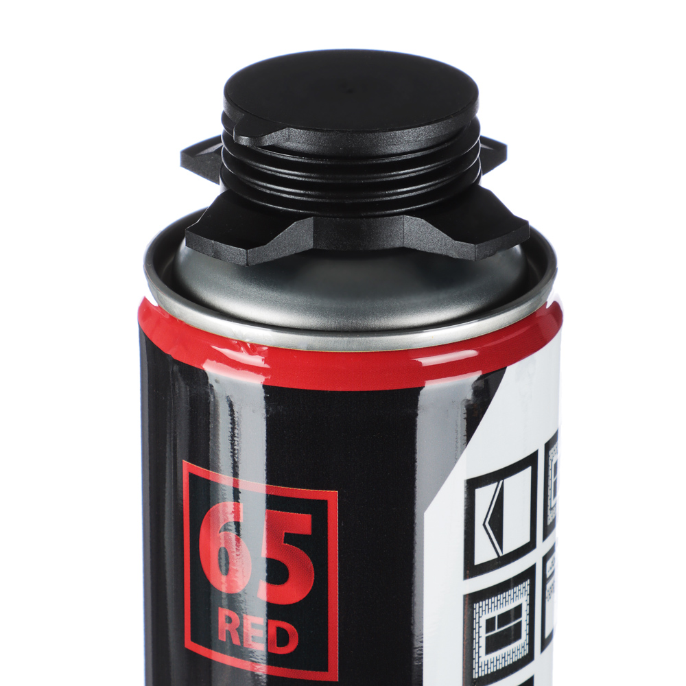 ЕРМАК Пена монтажная PROFI 65 RED fireproof огнестойкая, всесезон, 65 л, 850 г, арт.№ 469-255