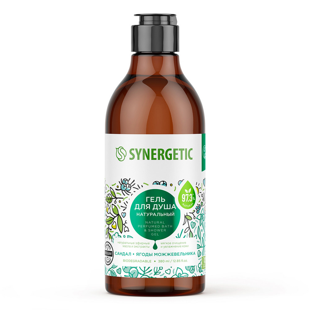 Гель для душа SYNERGETIC Сандал и ягоды можжевельника, 380мл, арт.№ 951-067
