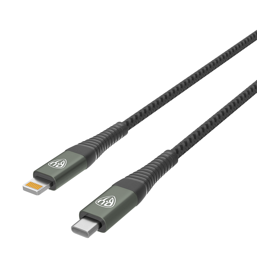 Кабель для зарядки Type C-iP BY Shark, 1м, 2,4А, быстрая зарядка PD 22Вт, серый, арт.№ 931-340