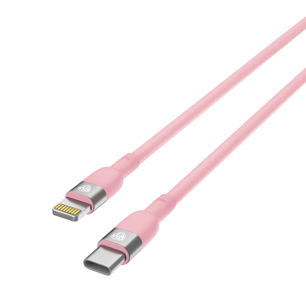 Кабель для зарядки Type C-iP BY Live, 1м, 2.4А, Быстрая зарядка PD 22Вт, розовый, арт.№ 931-315