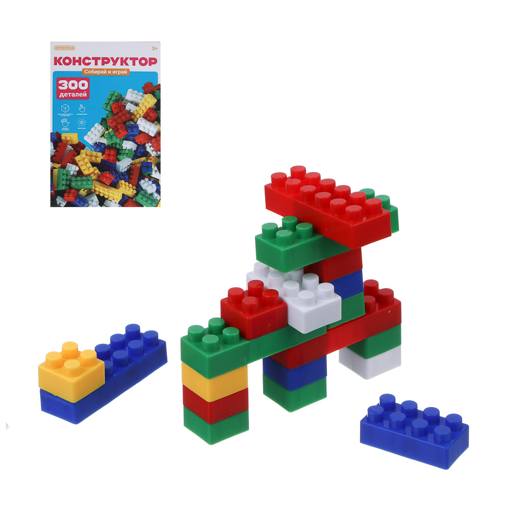 ИГРОЛЕНД Конструктор для малышей 300 деталей, РР, 15х25х8см, арт.№ 891-345