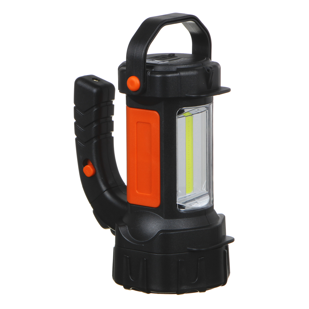 Фонарь прожектор тм ЕРМАК, 1LED+1COB, аккумулятор 2400мАч, USB, 91х137х175 мм, пластик, красный свет, арт.№ 223-005