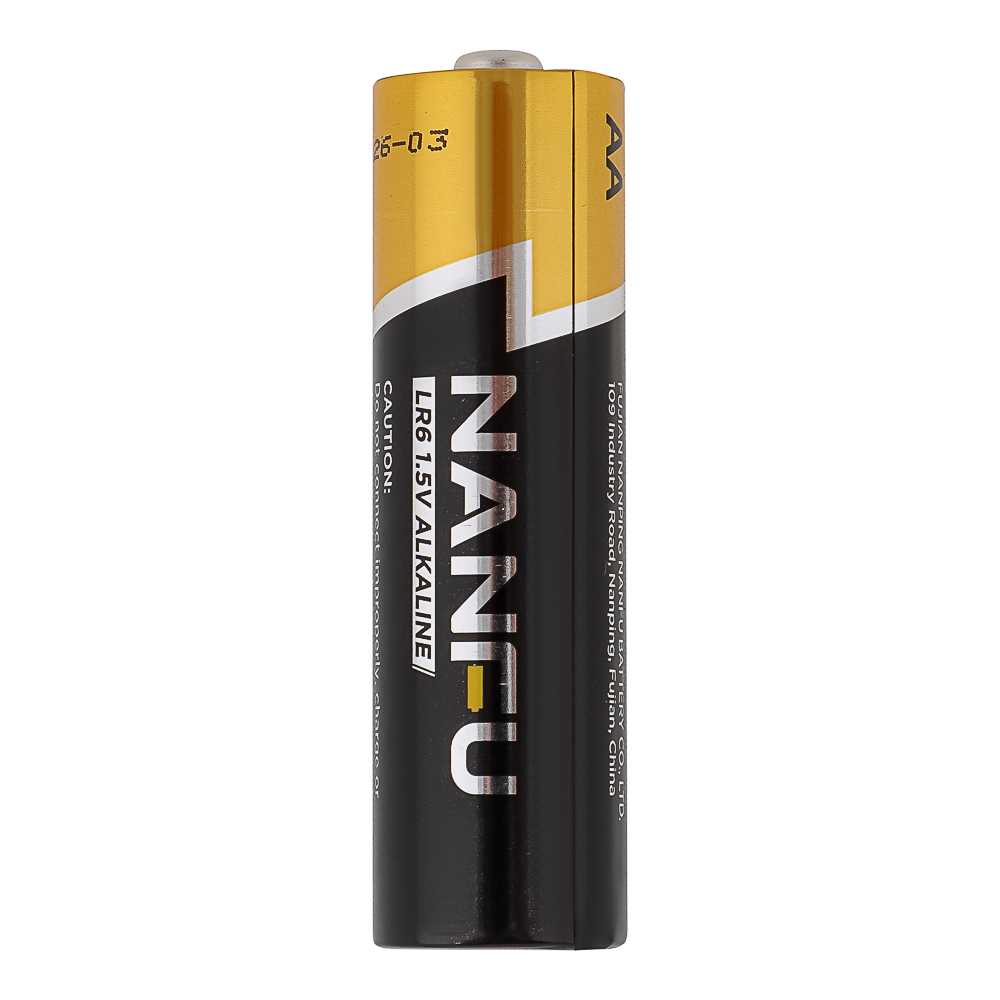 Батарейки AA Nanfu (LR6) 4шт в блистере, щелочные 1.5В, высокой ёмкости, арт.№ 917-136
