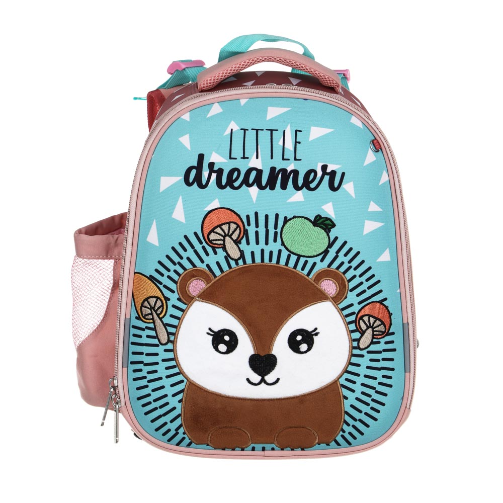 ЕЖИК Рюкзак шк.жесткий 38х28х15см, 2 отд., 2 карм., эргономичная спинка, лямки с рег.по росту, ПЭ, арт.№ 254-802