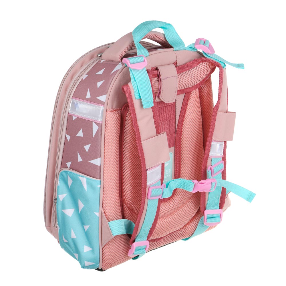 ЕЖИК Рюкзак шк.жесткий 38х28х15см, 2 отд., 2 карм., эргономичная спинка, лямки с рег.по росту, ПЭ, арт.№ 254-802