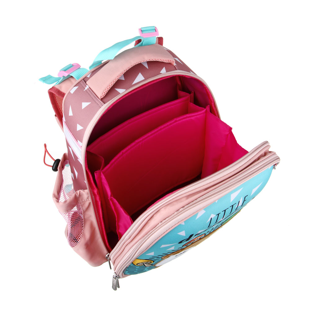 ЕЖИК Рюкзак шк.жесткий 38х28х15см, 2 отд., 2 карм., эргономичная спинка, лямки с рег.по росту, ПЭ, арт.№ 254-802