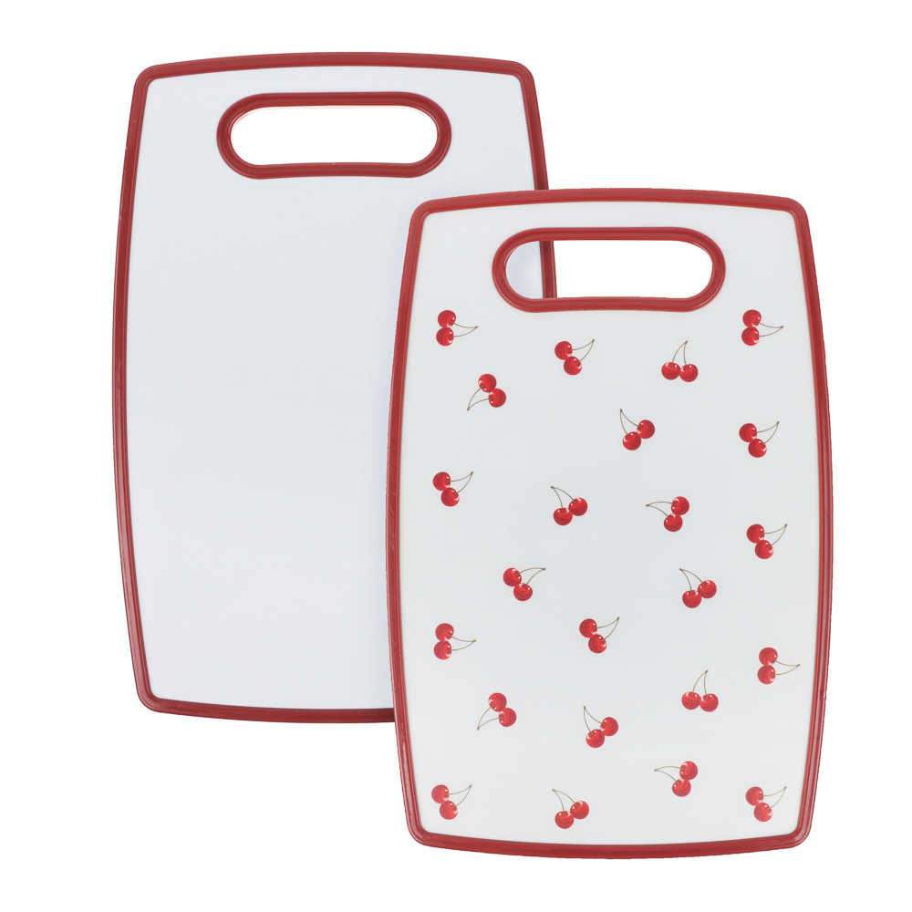 Доска разделочная тм Vetta Черри, 20x30x1,2см, полипропилен, 2 дизайна, арт.№ 852-165