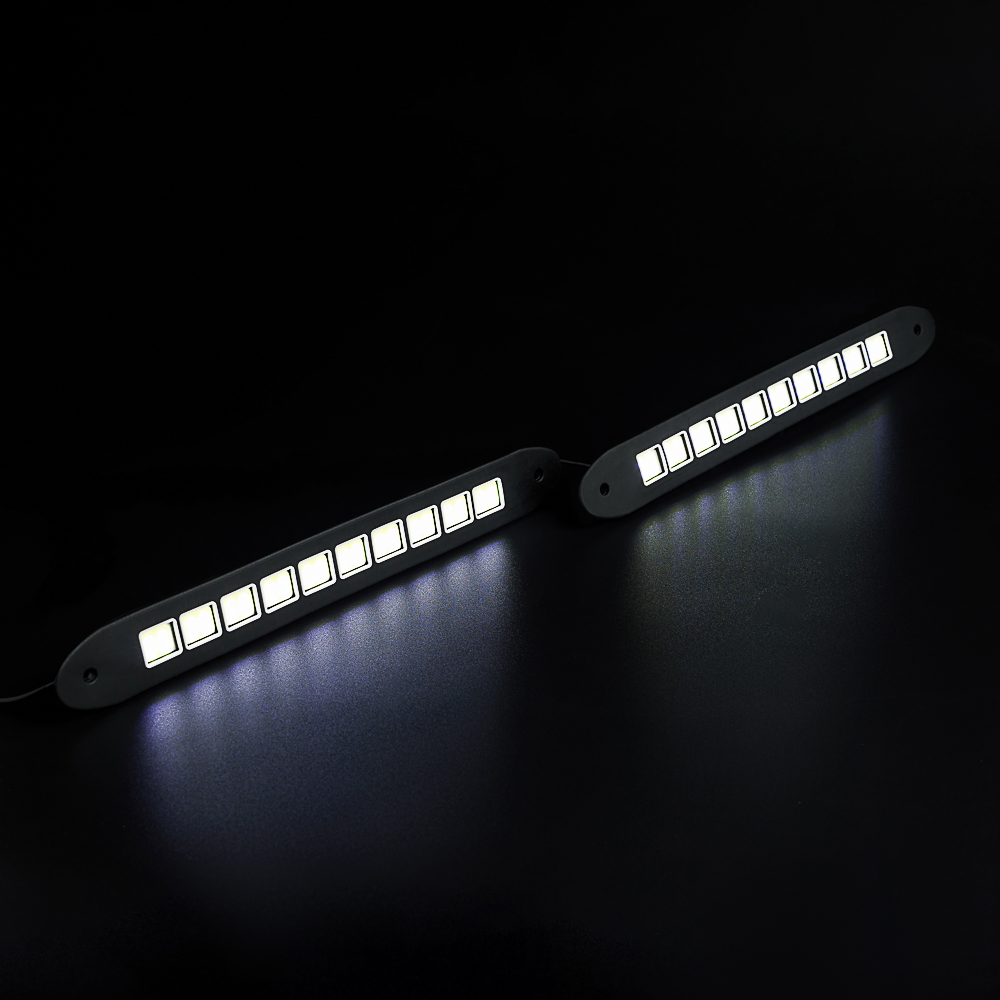 ЕРМАК Дневные ходовые огни, LED 40шт, гибкий резин. корп., 260мм, 12V, белый, 2шт., арт.№ 702-036