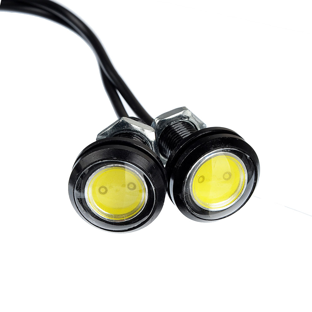 ЕРМАК Дневные ходовые огни, LED, алюм. корп.,диам.23мм , 12V, белый, 2шт., арт.№ 702-102
