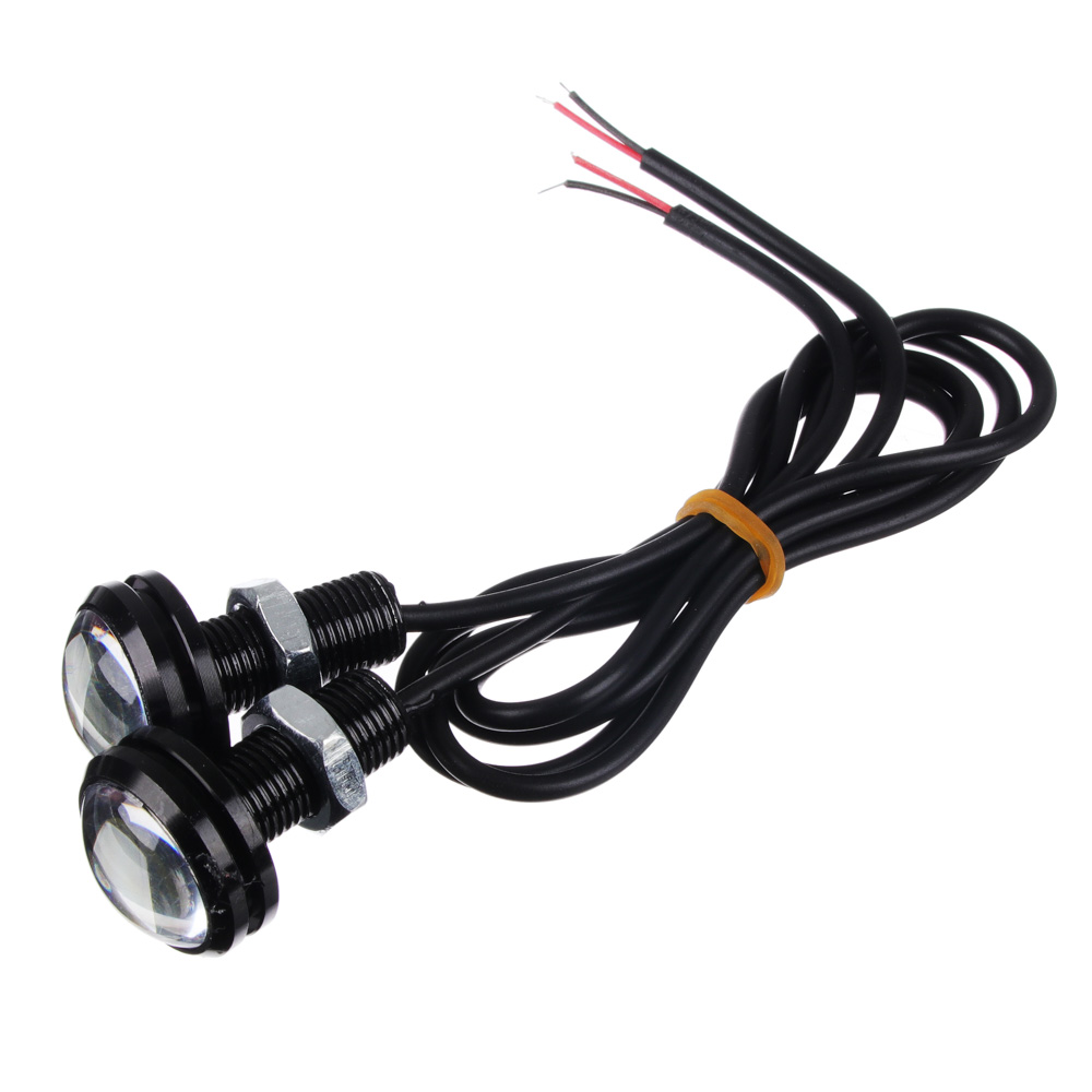 ЕРМАК Дневные ходовые огни, LED, алюм. корп.,диам.23мм , 12V, белый, 2шт., арт.№ 702-102