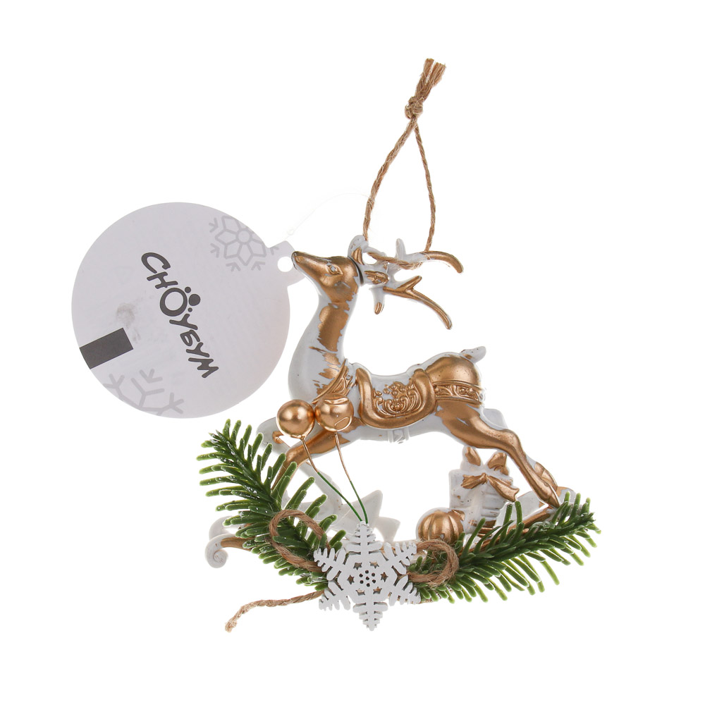 СНОУ БУМ Олень, 9,5х10 см, пластик, 26-628, арт.№ 397-458