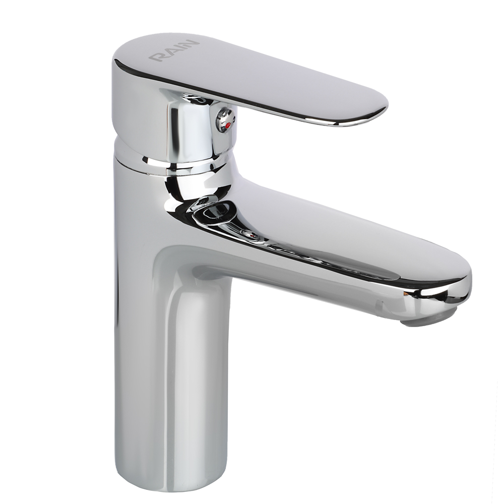 RAIN Смеситель для раковины Оникс, картридж 35мм, гайка, латунь, хром, арт.№ 561-024