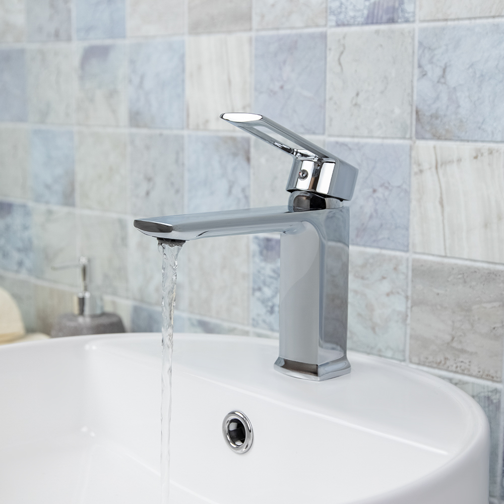 RAIN Смеситель для раковины Атриа, картридж 35мм, латунь, хром, арт.№ 561-025