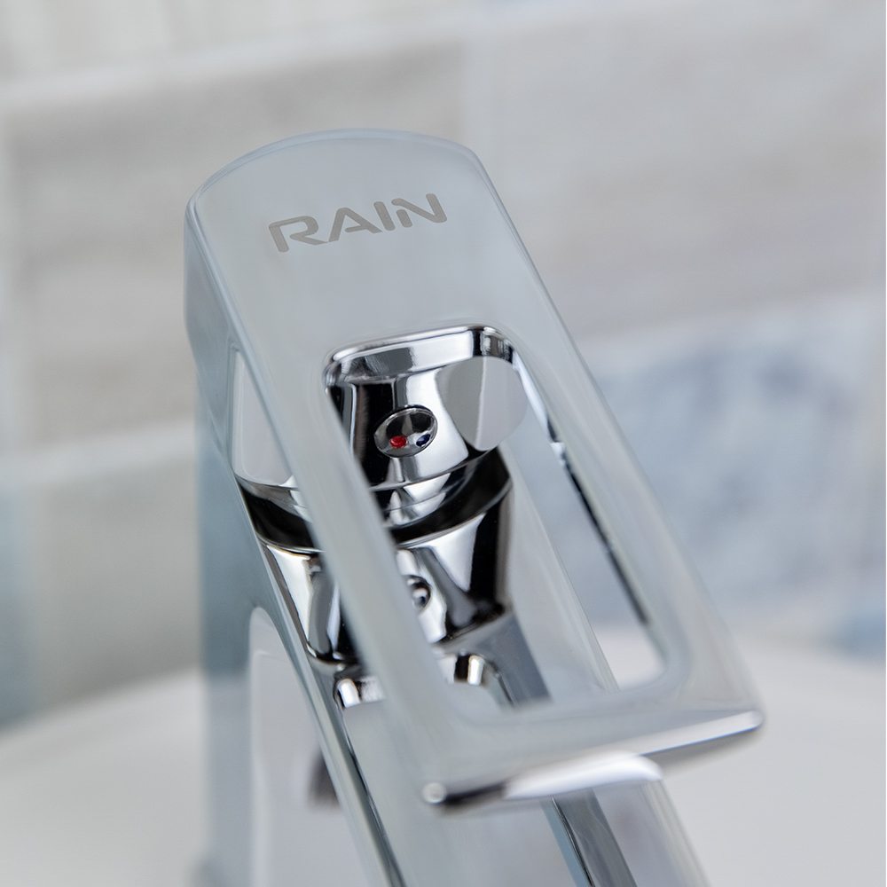 RAIN Смеситель для раковины Атриа, картридж 35мм, латунь, хром, арт.№ 561-025