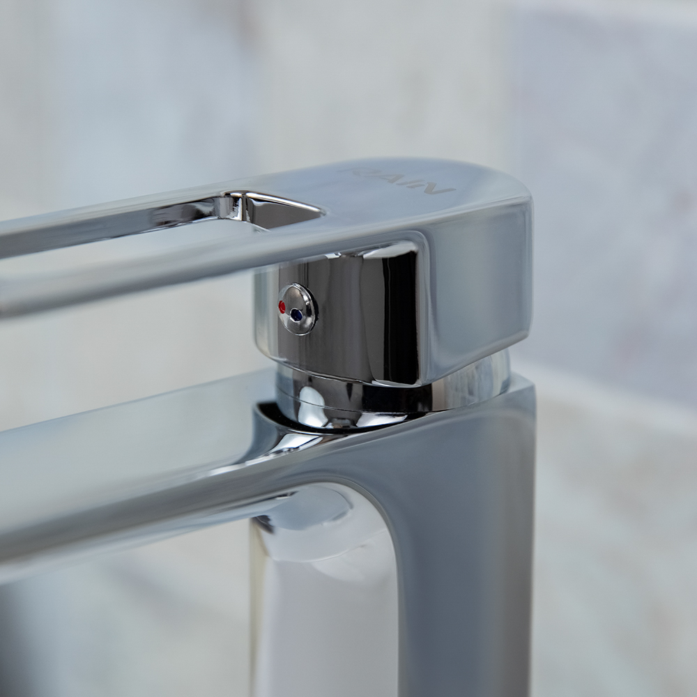 RAIN Смеситель для раковины Атриа, картридж 35мм, латунь, хром, арт.№ 561-025