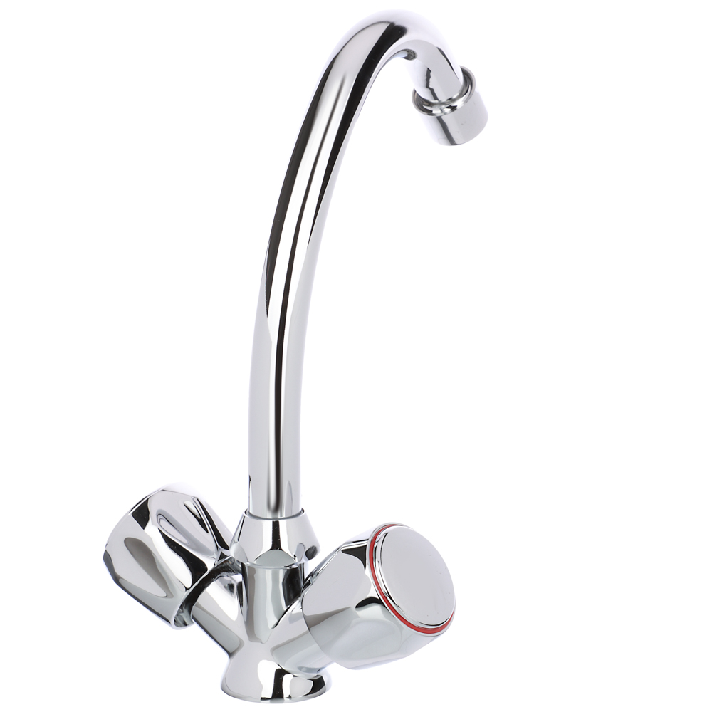 RAIN Смеситель для кухни, кран-буксы 1/2, гайка, латунь, хром, арт.№ 561-026