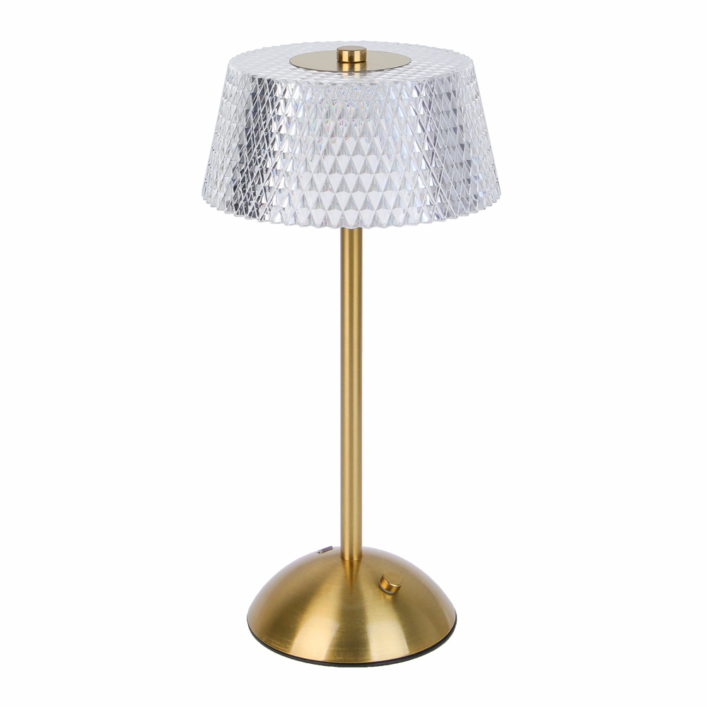 Светильник переносной настольный BY Роял, 30 см, LED, 800 мАч, Type-C 5В/1А, 3 реж, металл, пластик, арт.№ 476-407