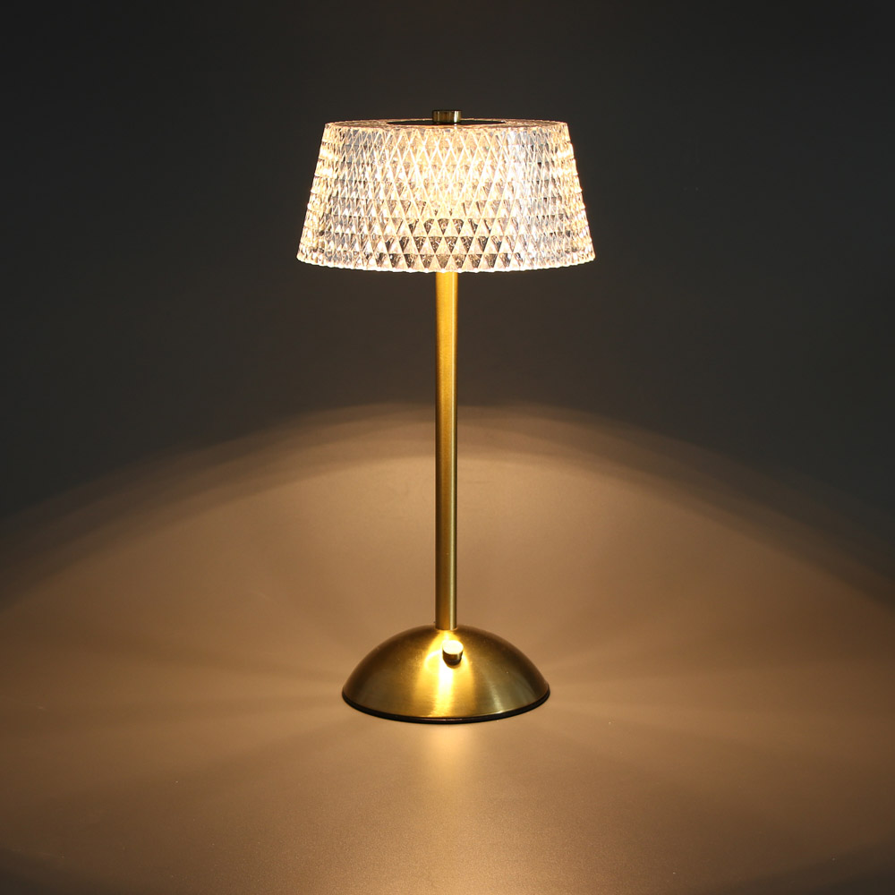 Светильник переносной настольный BY Роял, 30 см, LED, 800 мАч, Type-C 5В/1А, 3 реж, металл, пластик, арт.№ 476-407
