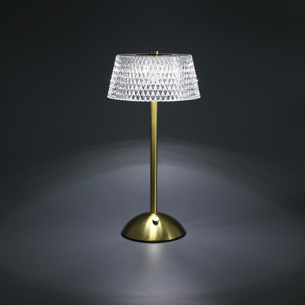 Светильник переносной настольный BY Роял, 30 см, LED, 800 мАч, Type-C 5В/1А, 3 реж, металл, пластик, арт.№ 476-407