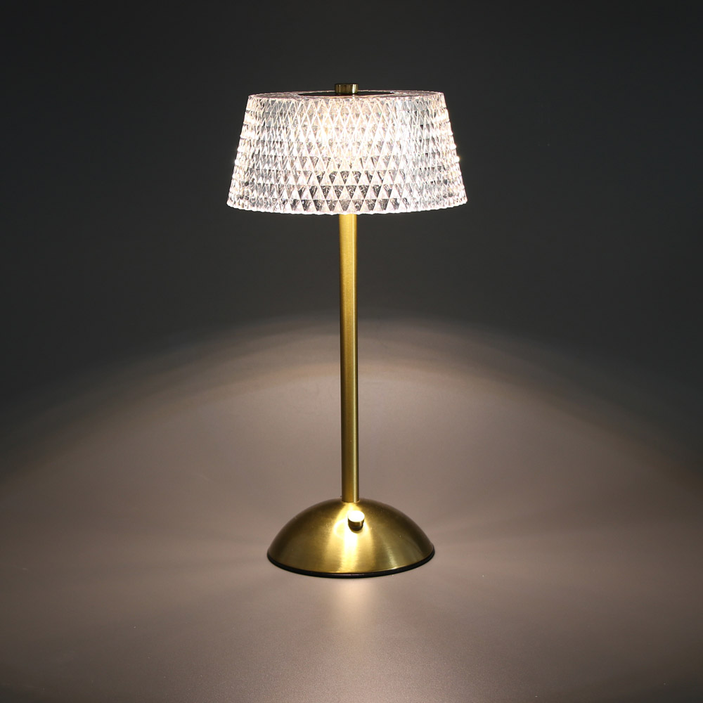 Светильник переносной настольный BY Роял, 30 см, LED, 800 мАч, Type-C 5В/1А, 3 реж, металл, пластик, арт.№ 476-407