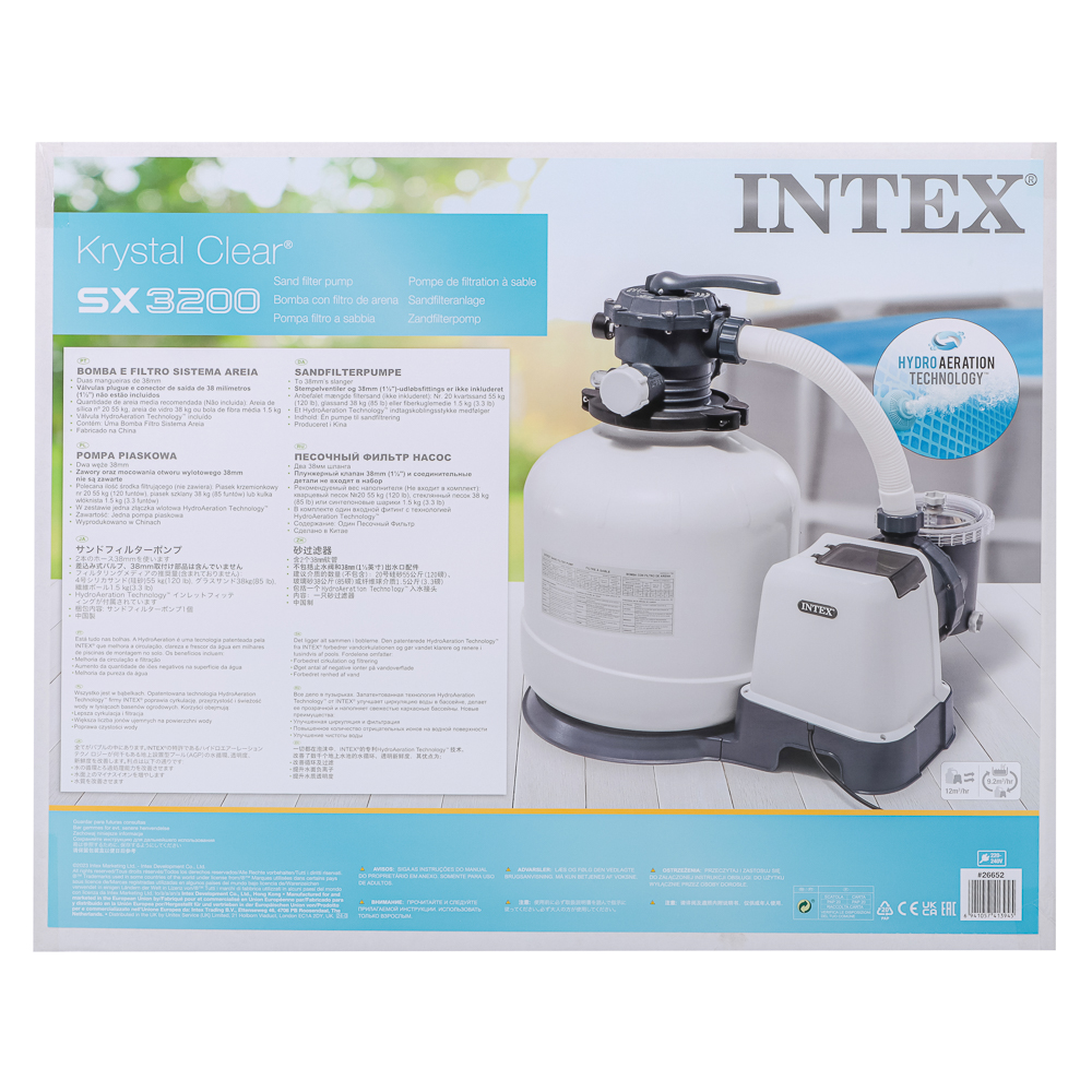 INTEX Фильтр-насос песочный 220-240В, 12 м3/ч, 26652, арт.№ 047-039