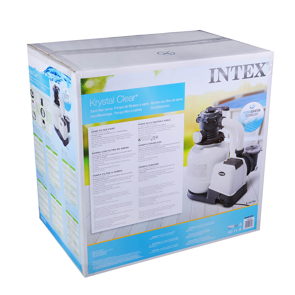 INTEX Фильтр-насос песочный, 220 в, 7900 л/ч, ПЭ, ПП, сталь, 26646, арт.№ 047-018