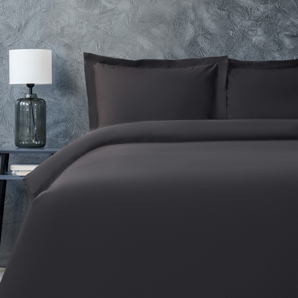BY COLLECTION Пододеяльник 150х220см, 100% хлопок, графит, арт.№ 432-238