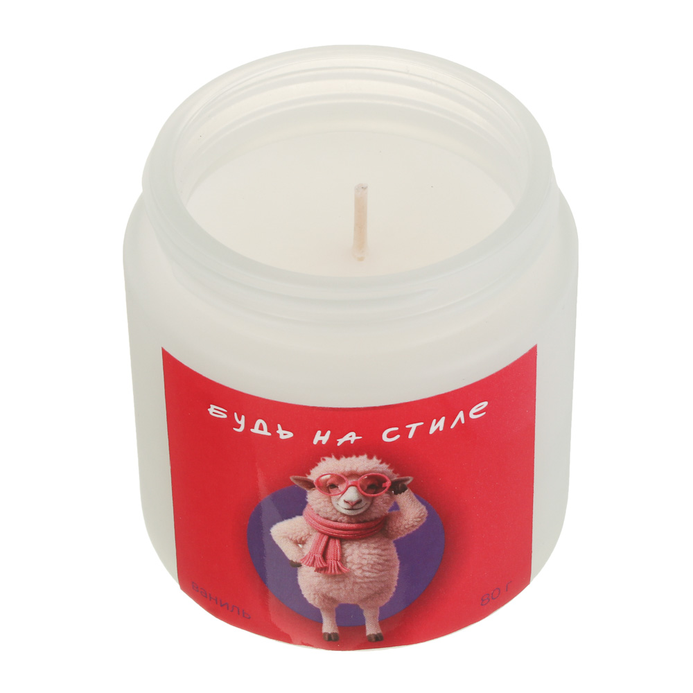 Свеча в банке ароматическая тм LADECOR "На вайбе" 6x6,5 см, 80 г, парафин, 2 вида, арт.№ 543-042