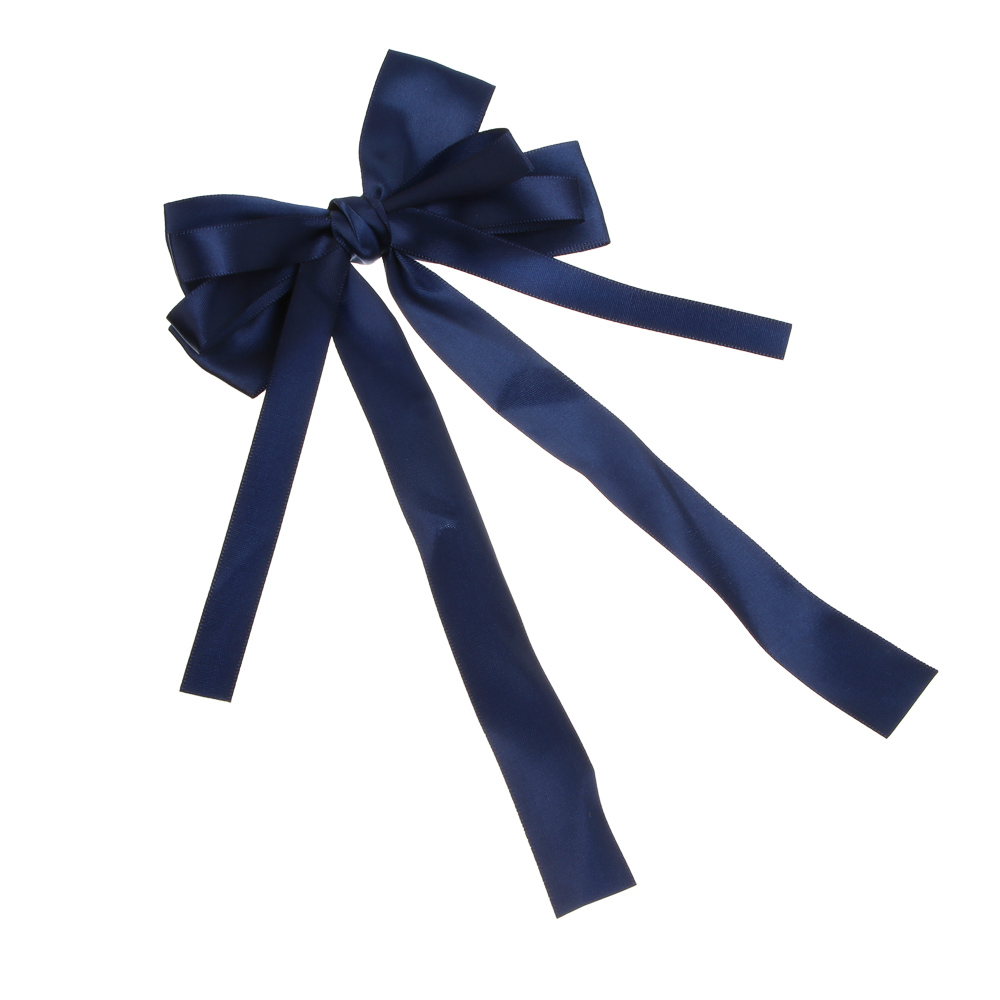 Бант атласный с лентами на заколке ЮНИLOOK 13 см, 3 цвета, текстиль, арт.№ 322-317