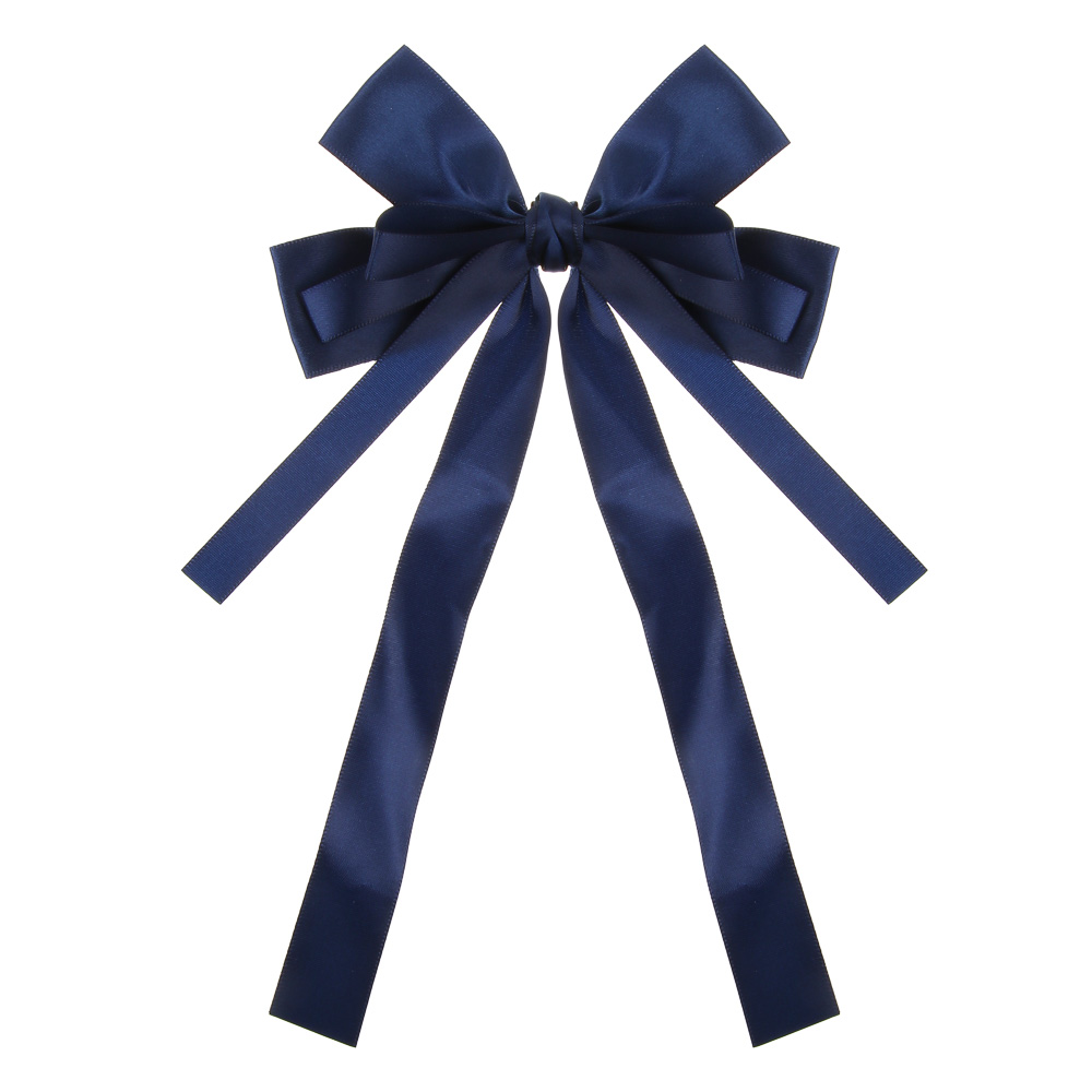 Бант атласный с лентами на заколке ЮНИLOOK 13 см, 3 цвета, текстиль, арт.№ 322-317