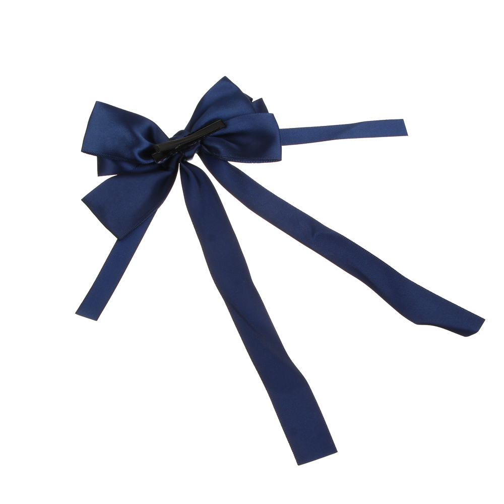 Бант атласный с лентами на заколке ЮНИLOOK 13 см, 3 цвета, текстиль, арт.№ 322-317