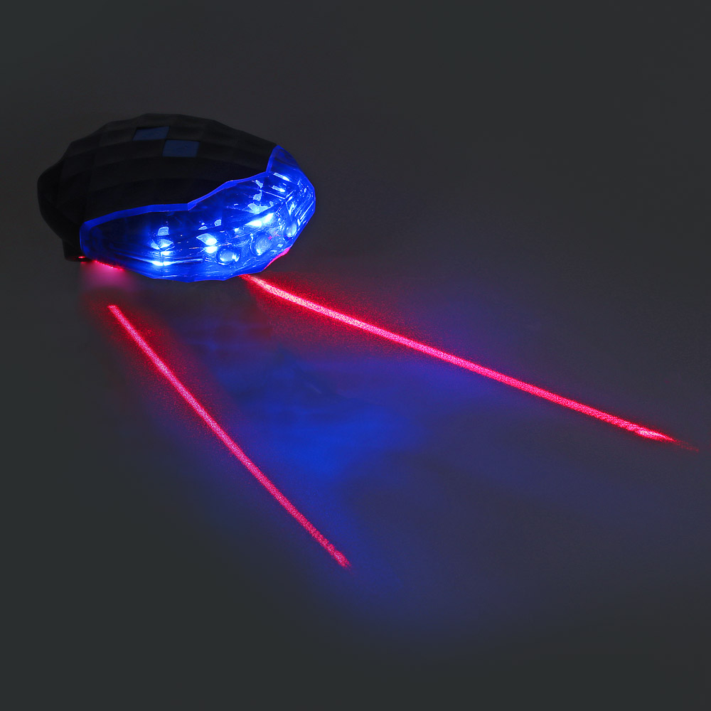 SILAPRO Фонарь велосипедный 8х8см, 5LED, 7 реж., 2хААА; 2 диода 2 реж., пластик, арт.№ 195-105